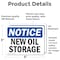 Signmission New Oil Storage, 5 in W x Rectangle, Vinyl Decal OS-2PACK-NS-D-35-L-14334 - alternate 4
